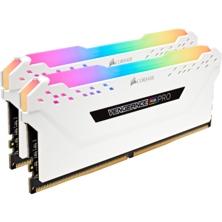 Модуль памяти DIMM 32Gb 2х16Gb DDR4 PC21300 2666MHz Corsair Vengeance White Heat spreader, RGB LED, XMP 2.0 (CMW32GX4M2A2666C16W)