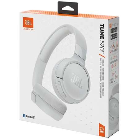 Bluetooth гарнитура JBL Tune 520BT White
