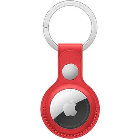 Брелок-подвеска для AirTag Leather Key Ring Red