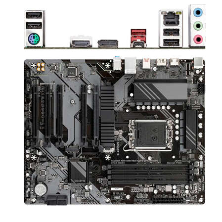 Материнская плата Gigabyte B760 DS3H B760 Socket-1700 4xDDR5, 4xSATA3, RAID, 2xM.2, 5xPCI-E16x, 1xUSB3.2, 1xUSB3.2 Type C, DP, HDMI, Glan, ATX