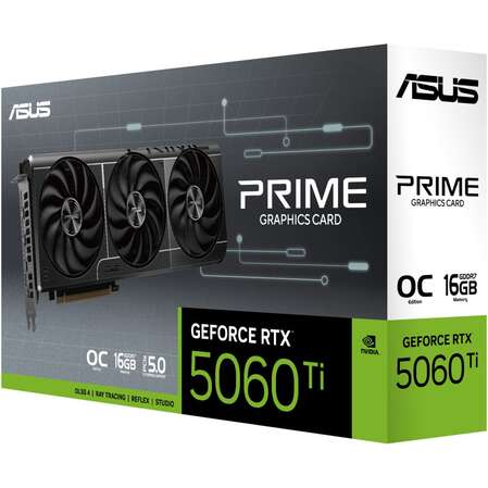 Видеокарта ASUS GeForce RTX 5060 Ti 16384Mb, Prime OC 16 Gb (Prime-RTX5060TI-O16G) 1xHDMI, 3xDP, Ret