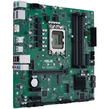 Материнская плата ASUS Pro Q670M-C-CSM Q670 Socket-1700 4xDDR5, 6xSATA3, 2xM.2, 1xPCI-E16x, 4xUSB3.2, 2xDP, HDMI, Glan, mATX