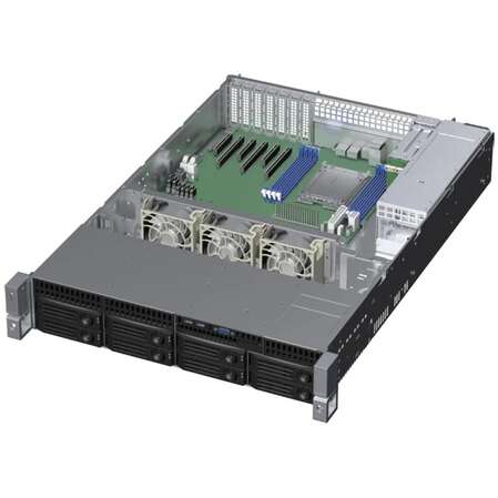 Корпус Ablecom 2U chassis; ATX, Micro-ATX, Mini-ITX MBs; 8 x 3.5''hs + 2 x 3.5'' internal + 2 x 2.'' hs rear; 1200W (1+1); no rails