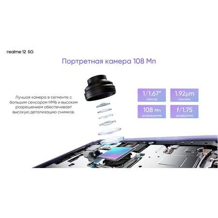 Смартфон Realme 12 5G 8/256GB RU Purple