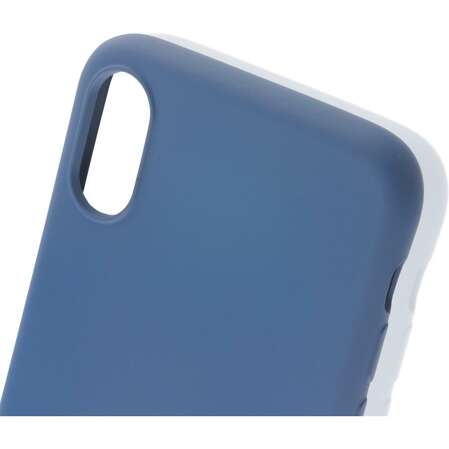Чехол для Apple iPhone Xs Brosco Softrubber\Soft-touch, накладка, синий