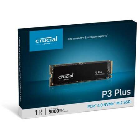 Внутренний SSD-накопитель 1000Gb Crucial P3 Plus (CT1000P3PSSD8) M.2 2280 PCIe NVMe 4.0 x4