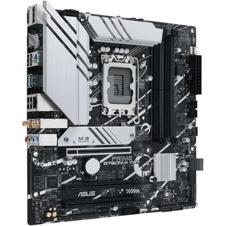 Материнская плата ASUS Prime B760M-A WiFi B760 Socket-1700 4xDDR5, 4xSATA3, RAID, 2xM.2, 3xPCI-E16x, 2xUSB3.2, DP, 2xHDMI, WiFi, 2.5Glan, mATX