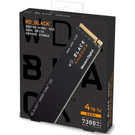 Внутренний SSD-накопитель 4000Gb Western Digital Black SN850X (WDS400T2X0E) M.2 2280 PCIe NVMe 4.0 x4