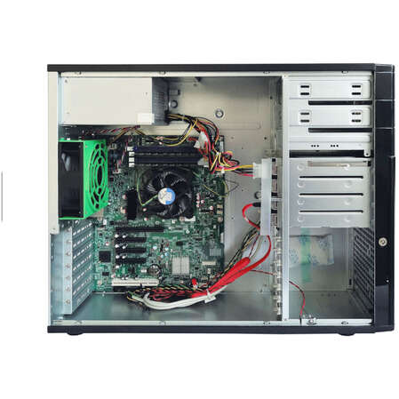 Корпус Ablecom 4-trays Workstation Chassis 2 x 5.25" drive bays 4 x 3.5" swappable HDD trays; 4-port 6 Gbps SAS/ SATA to SATA HDD; no PSU onboard (AC-PS7500
