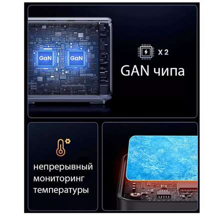 Сетевое зарядное устройство Ugreen Nexode CD333 (90903B) 300W GaN 4xUSB-C + USB-A темно-серый
