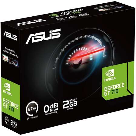 Видеокарта ASUS GeForce GT 710 2048Mb, GT710-SL-2GD5-BRK-EVO DVI, VGA, HDMI Ret