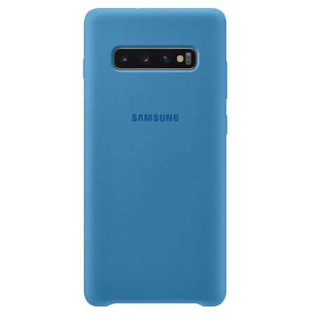 Чехол для Samsung Galaxy S10+ SM-G975 Silicone Cover синий