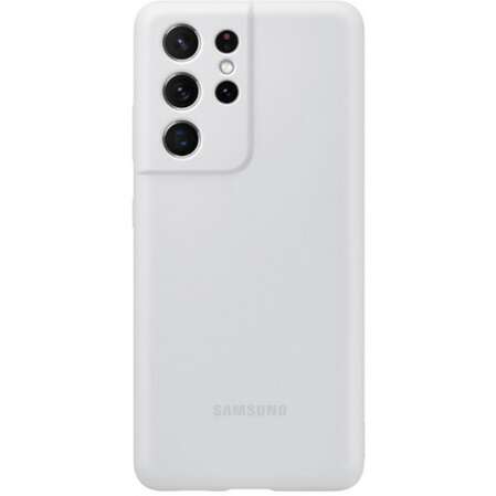 Чехол для Samsung Galaxy S21 Ultra SM-G998 Silicone Cover светло-серый