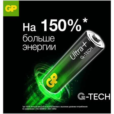 Батарейки GP 24AUPA21-2CRSB2 Ultra Plus Alkaline AAA 2шт
