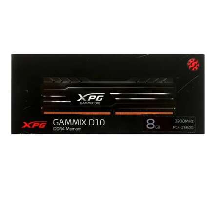Модуль памяти DIMM 8Gb DDR4 PC25600 3200MHz ADATA XPG Gammix D10 Red (AX4U32008G16A-SB10)