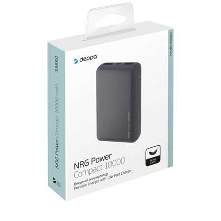 Внешний аккумулятор Deppa NRG Power Compact 10000mAh Grey