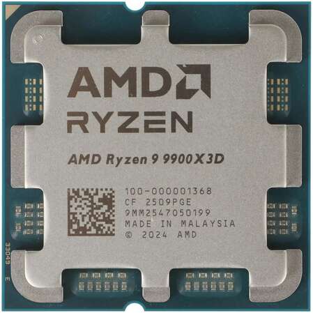 Процессор AMD Ryzen 9 9900X3D, 4.4ГГц, (Turbo 5.5ГГц), 12-ядерный, L3 128МБ, Сокет AM5, OEM