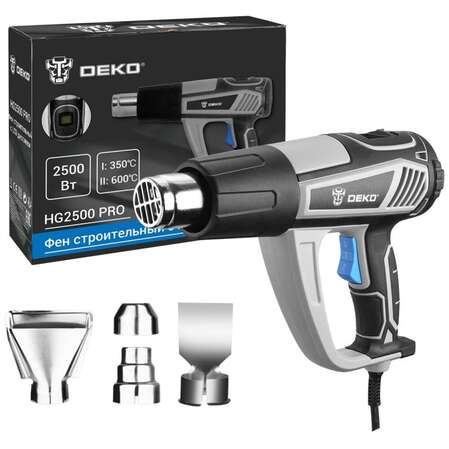 Технический фен Deko HG2500 PRO, 2500 Вт, с LCD дисплеем 063-4336