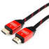 Кабель HDMI-HDMI v1.4 1.8м Cablexpert (CC-G-HDMI02-1.8M) нейлоновая оплетка, Красный