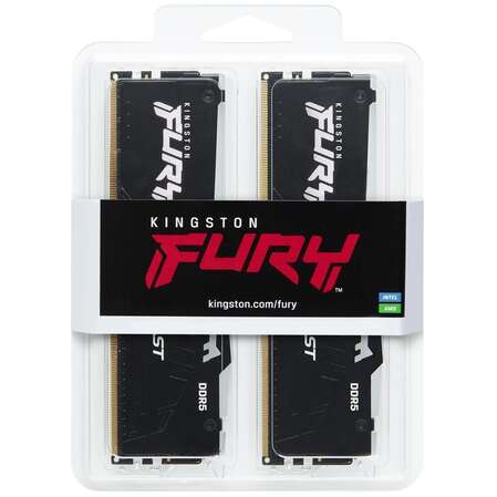Модуль памяти DIMM 16Gb 2х8Gb DDR5 PC48000 6000MHz Kingston Fury Beast RGB Black EXPO (KF560C30BBEAK2-16)