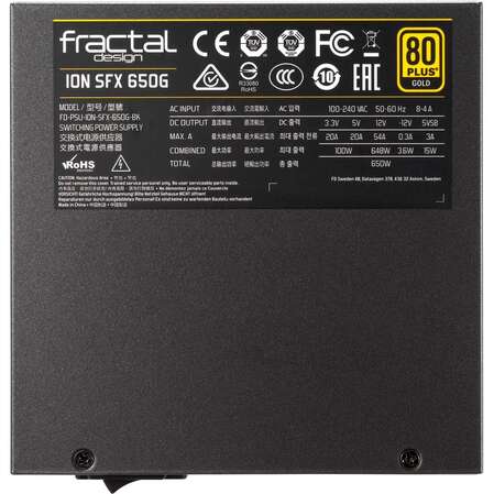 Блок питания 650W Fractal Design Ion SFX FD-PSU-ION-SFX-650G-BK-EU 