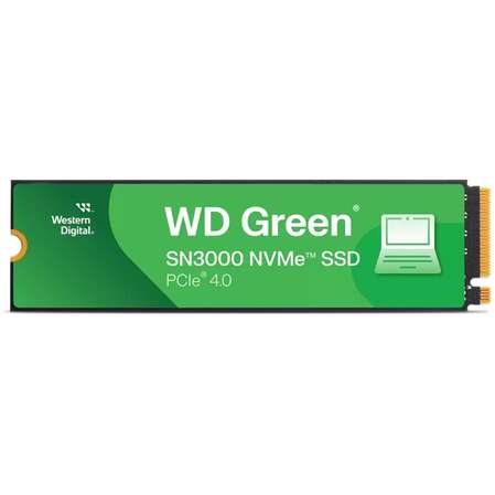 Внутренний SSD-накопитель 500Gb Western Digital Green SN3000 (WDS500G4G0E) M.2 2280 PCIe NVMe 4.0 x4