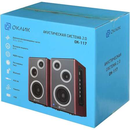2.0 Колонки Oklick OK-117 2*40W