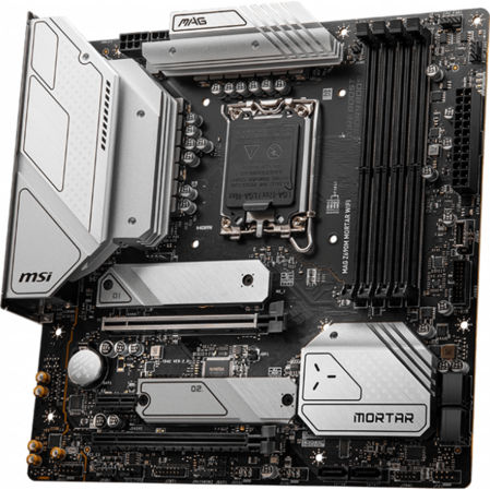 Материнская плата MSI MAG Z690M Mortar WiFi Z690 Socket-1700 4xDDR5, 4xSATA3, RAID, 2хM.2, 2xPCI-E16x, 3xUSB3.2, 1xUSB3.2 Type C, DP, HDMI, WiFi, 2.5Glan, ATX