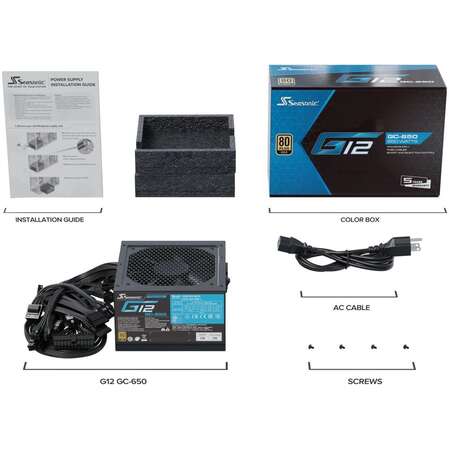 Блок питания 650W Seasonic G12 GС-650 (G12 GC-650 SSP-650RT2)