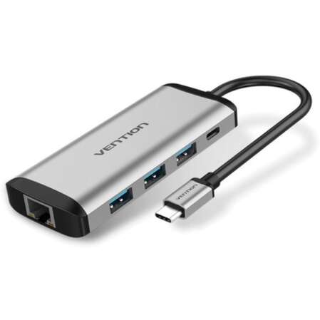 3-port USB Type C Hub Vention TGDHB (OTG USB 3.0 F x 2 / RJ45 F)