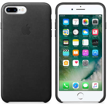 Чехол для Apple iPhone 7 Plus Leather Case Black  