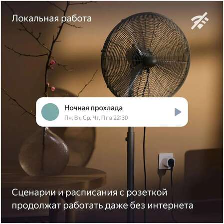 Умная розетка Яндекс, Matter, черный