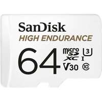 Карта памяти Micro SecureDigital 64Gb SanDisk High Endurance microSDXC class 10 UHS-1 U3 V30 (SDSQQNR-064G-GN6IA)