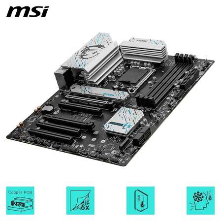 Материнская плата MSI B760 Gaming Plus WiFi DDR4 B760 Socket-1700 4xDDR4, 4xSATA3, RAID, 2xM.2, 5xPCI-E16x, 2xUSB3.2, 1xUSB3.2 Type C DP, HDMI, WiFi 2.5Glan, ATX