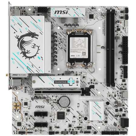 Материнская плата MSI H810M Gaming WIFI6E Soc-1851 2xDDR5, 4xSATA3, 1хM.2, 1xPCI-E16x, 2xUSB3.2, 1xUSB3.2 Type C, DP, HDMI, WiFi, 5Glan, mATX