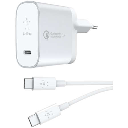 Сетевое зарядное устройство Belkin F7U074vf04-SLV 27W Type-C белый