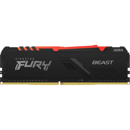 Модуль памяти DIMM 8Gb DDR4 PC21300 2666MHz Kingston Fury Beast RGB Black (KF426C16BBA/8) 