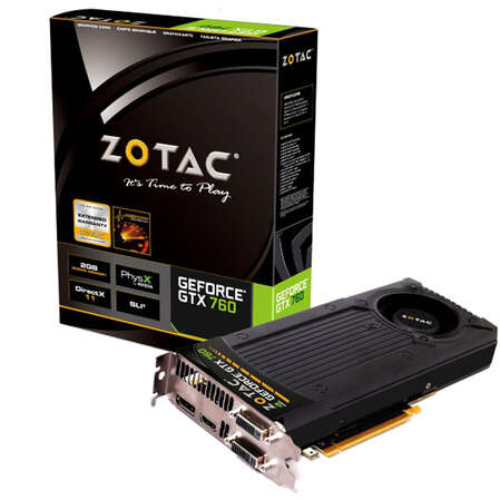 Видеокарта Zotac 2048Mb GF GTX 760 ZT-70401-10P 2xDVI, HDMI, DP Ret