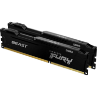 Модуль памяти DIMM 16Gb 2x8Gb KIT DDR3 PC12800 1600MHz Kingston Fury Beast Black (KF316C10BBK2/16)