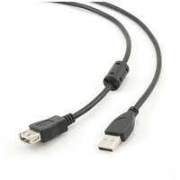 Кабель удлинитель USB 2.0 Pro Filum FL-C-U2-AM-AF-1M, 1 м., черный, разъемы: USB A male-USB A female