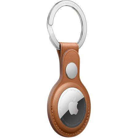 Брелок-подвеска для AirTag Leather Key Ring Golden Brown