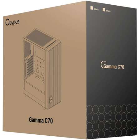 Корпус ATX Miditower Ocypus Gamma C70 BK Black