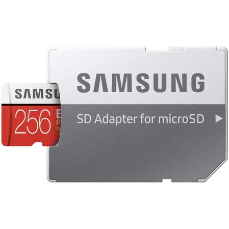 Карта памяти Micro SecureDigital 256Gb SDXC Samsung Evo Plus class10 UHS-I U3 (MB-MC256HA/RU) + адаптер SD