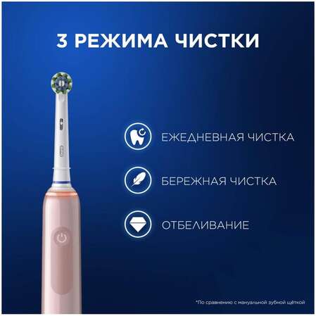Электрическая зубная щетка Oral-B Pro Series 3, розовый + Дорожный футляр