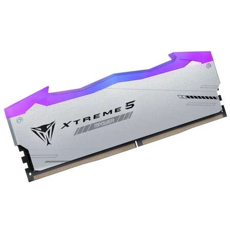 Модуль памяти DIMM 48Gb 2х24Gb DDR5 PC64000 8000MHz Patriot Memory Viper Xtreme 5 RGB Mpower White (PVXR548G80C38KM)