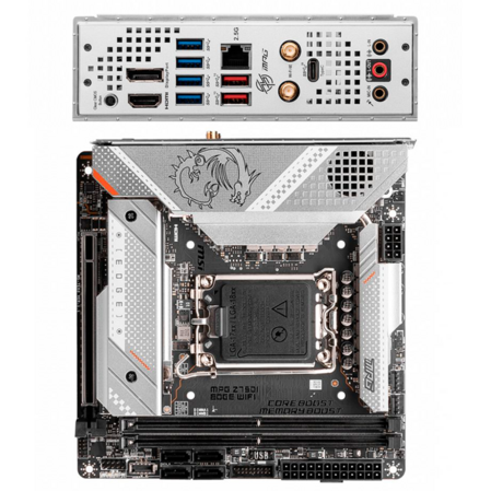 Материнская плата MSI MPG Z790I Edge WiFi Z790 Socket-1700 2xDDR5, 4xSATA3, RAID, 3хM.2, 1xPCI-E16x, 6xUSB3.2, 1xUSB3.2 Type C, WiFi, DP, HDMI, 2.5Glan, mini-ITX