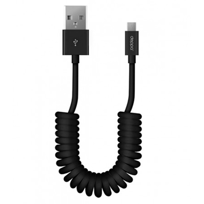 Кабель USB-MiniUSB 1.5m витой черный Deppa (72124)