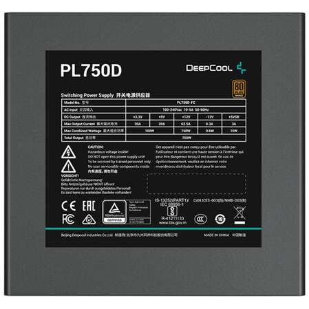 Блок питания 750W Deepcool PL750D