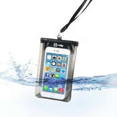 Чехол водонепроницаемый для смартфона до 5.7", Celly, черный