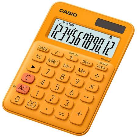 Калькулятор Casio MS-20UC-RG-S-EC оранжевый 12-разр.